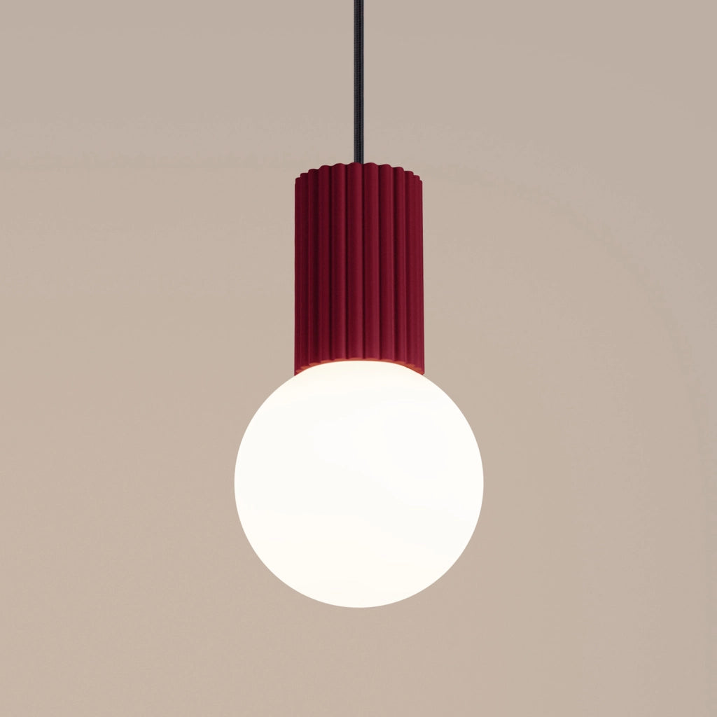 Lampada a sospensione SFERA bordeaux vetro sfera G9