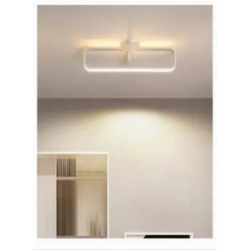 Trade Shop - Plafoniera Led 32 W Rettangolare Bianco Design Moderno Lampadario Soffitto 50217 -