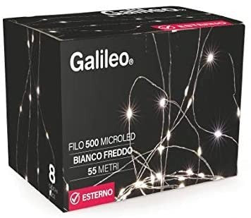 FILI IN RAME CON 500 MICRO LED PER ESTERNO BIANCO FREDDO