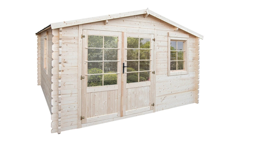 Casetta da giardino in legno - 15.21m2 - 3.9x3.9m - 40mm - colore: naturale - DOM658 - ALTANKA