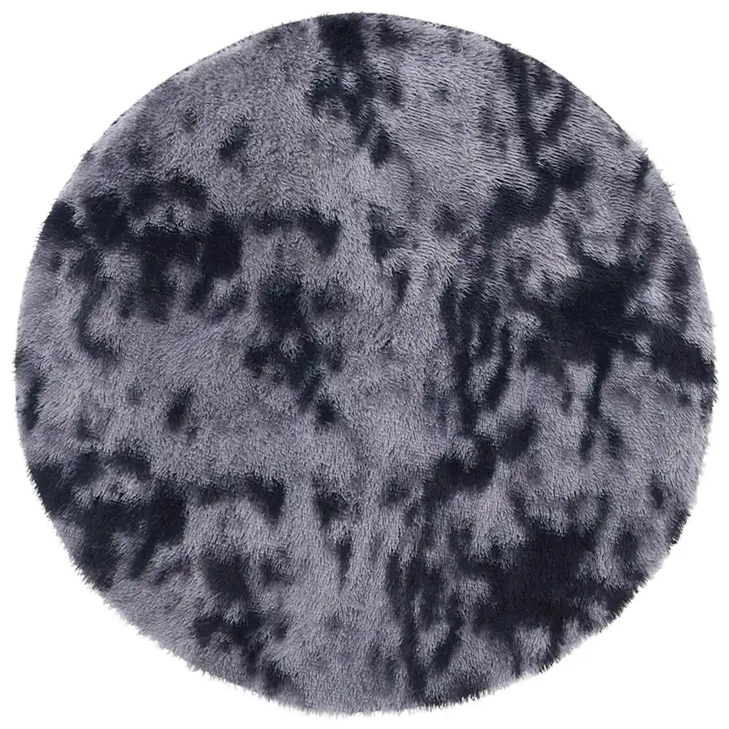 Tappeto Shaggy a Pelo Lungo NAVARRA Grigio Scuro 120x120 cm