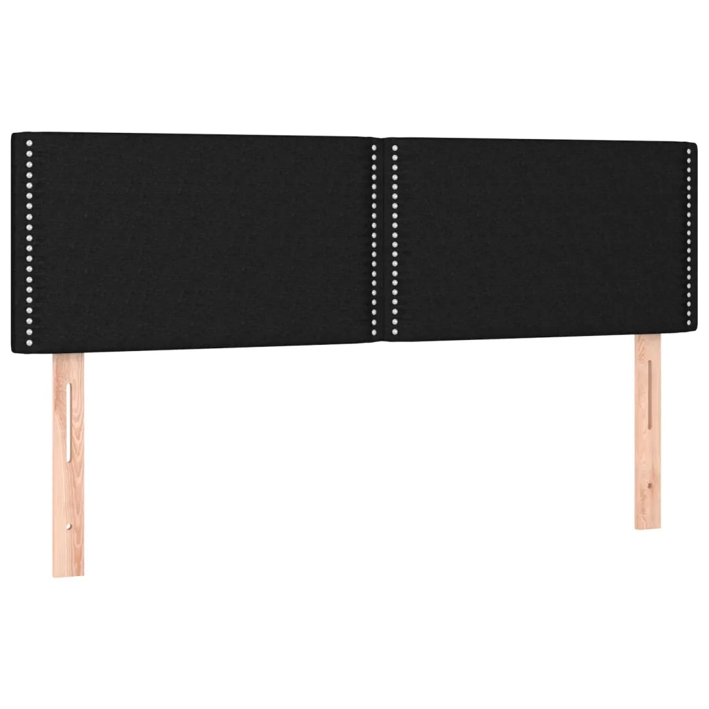 Giroletto a Molle con Materasso Nero 140x190 cm in Tessuto 3129627