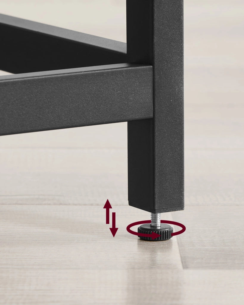 Scrivania angolare per computer Valora - Rovere Sonoma con struttura in acciaio nero 149x149