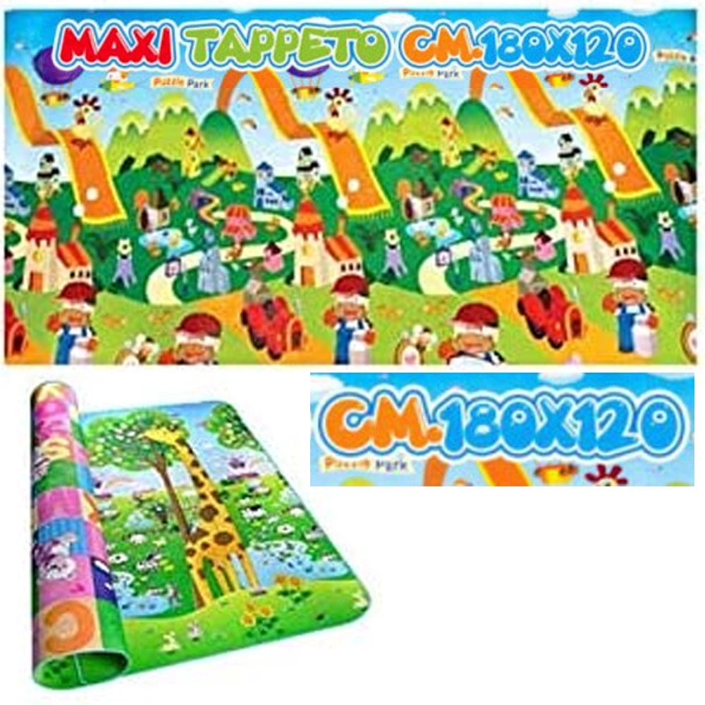 Trade Shop - Tappeto Gioco Bambini Double Face Misure Maxi Tappetone Schiuma Xeva 120x180cm -