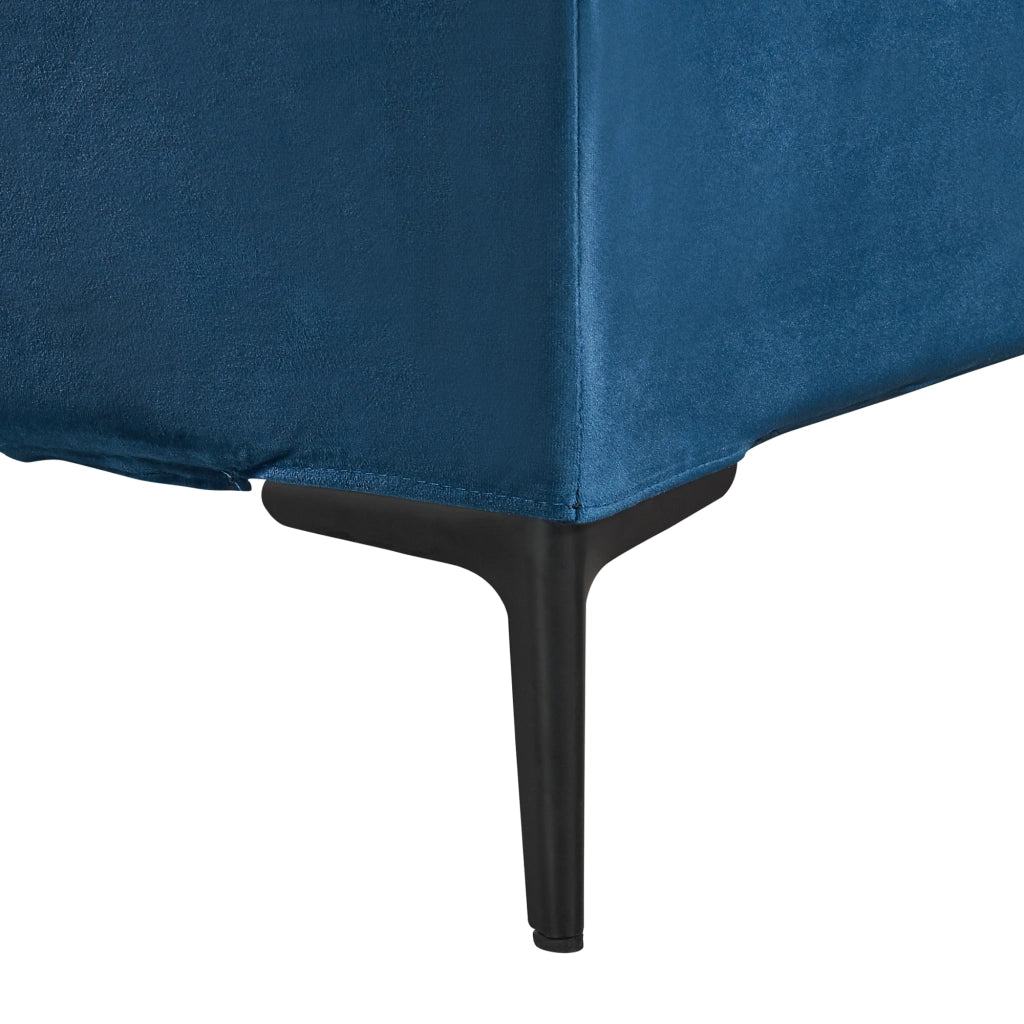 Letto Matrimoniale Lilla 180x200 cm con Fodera Protettiva - Blu [en.casa]