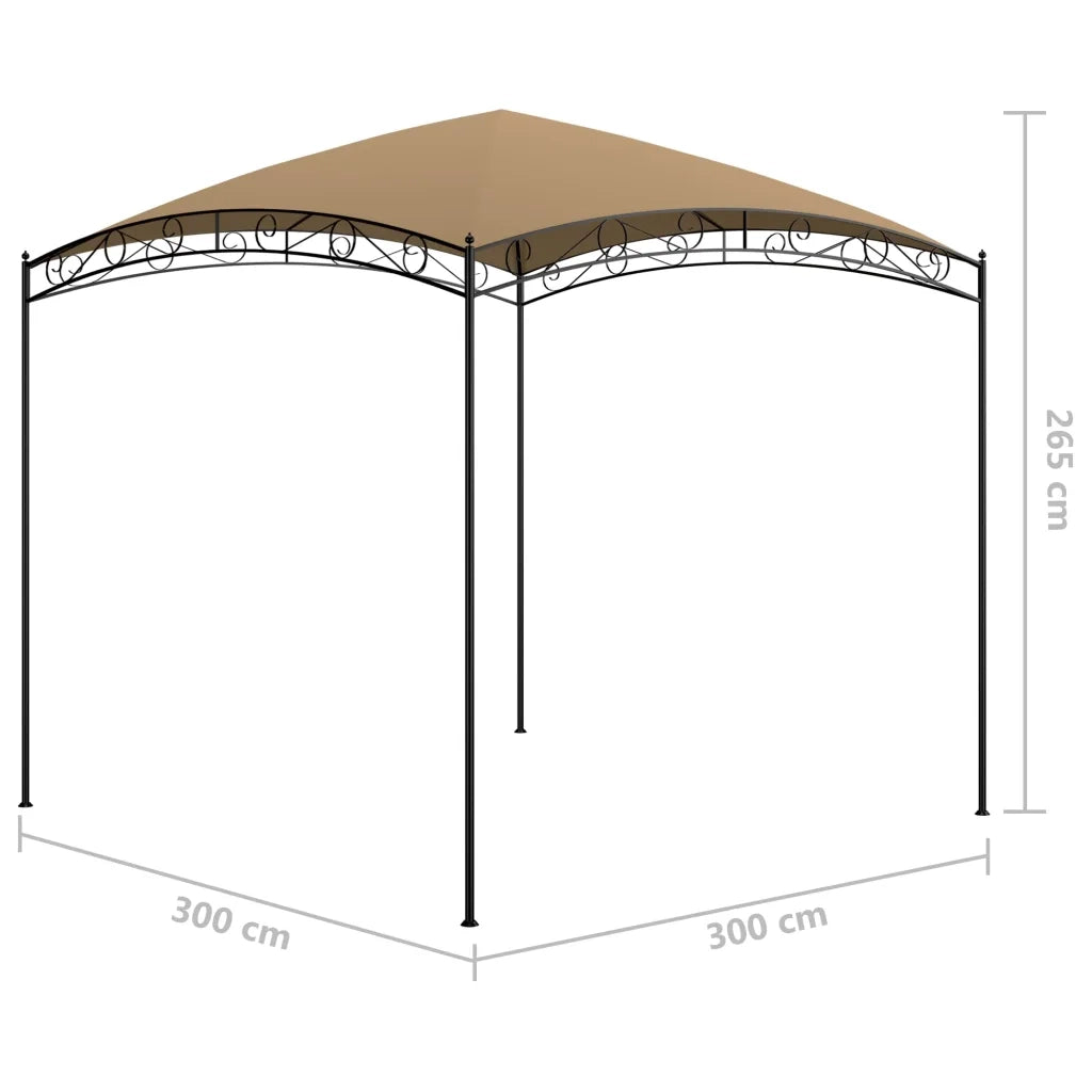 Gazebo 3x3x2,65 m Grigio Talpa 180 g/m² 313907