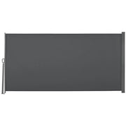 Paravento retrattile ¨C Zephmum ¨C Grigio metallo poliestere 300x160 cm
