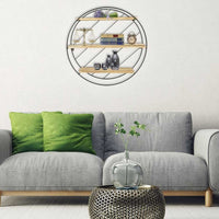 Mensola Scaffale Da Parete in Metallo Casa Cucina Salone Mensole 3 Ripiani