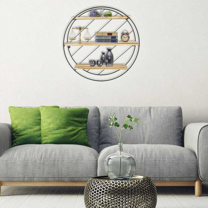 Mensola Scaffale Da Parete in Metallo Casa Cucina Salone Mensole 3 Ripiani