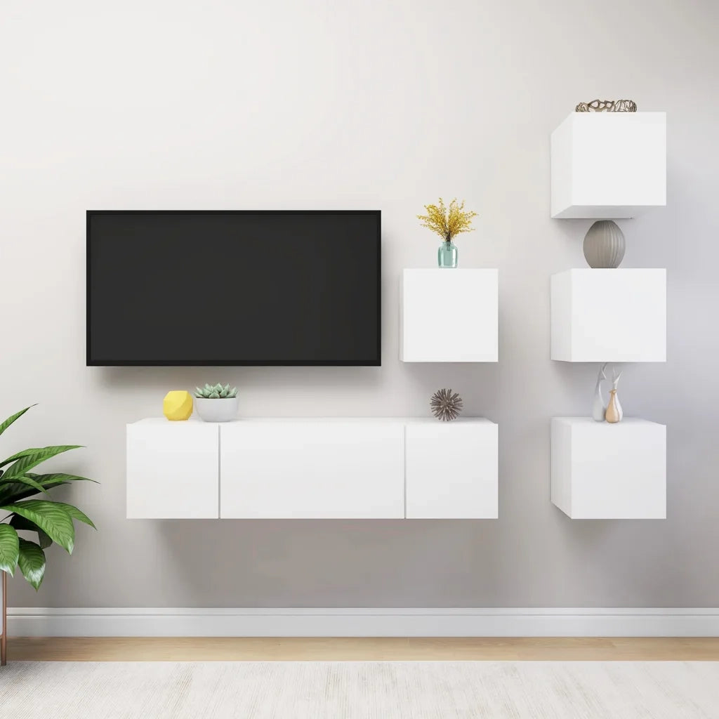 Set Mobile TV 6 pz Bianco in Truciolato cod mxl 5594