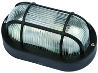 PLAFONIERA OVALE BRIXO NERA CON GRIGLIA