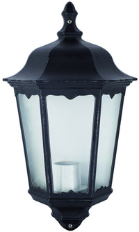 LANTERNA LAMPADA A MURO SERIE MINERVA ALLUMINIO NERO 3 FACCE