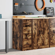 vidaXL Armadietto da Garage in Rovere Affumicato 30x51x85 cm