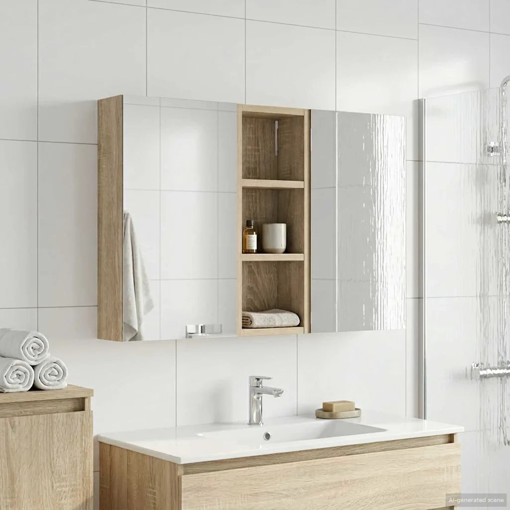 Set di Armadi da Bagno con lo scaffale 3 pcs 80 x 10,5 x 50 cm 3403650