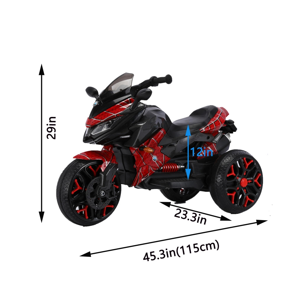 Motocicletta Elettrica per Bambini ¨C zephmum ¨C Verde con Luci e Van portaoggetti