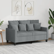 Divano a 2 Posti Grigio Chiaro 120 cm in Tessuto 359259