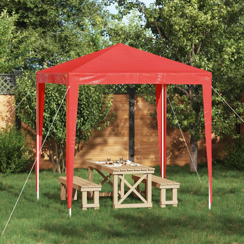 Tenda Party-Tenda da festa 200 x 200 x 240 cm Rosso PE e Acciaio