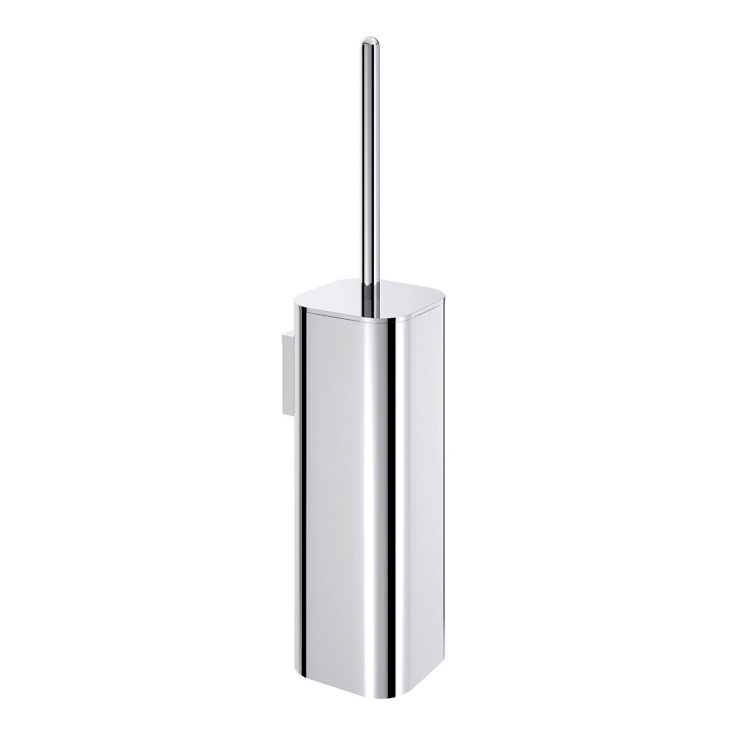 Scopino WC con ciuffo in setole da muro in ottone, acciaio inox e Cromall 3233-03 Gedy serie OUTLINE Cromato