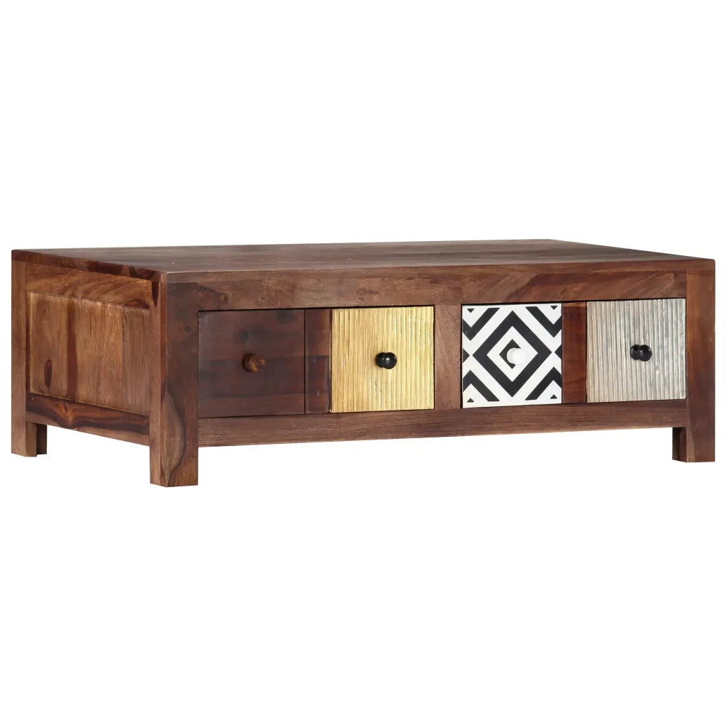 Tavolino da salotto | Tavolino da caff¨¨ | Tavolino da Soggiorno 90x50x30 cm in Legno Massello di Acacia