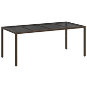 Tavolo da Giardino | Tavolino da esterno Marrone 190 x 90 x 75 cm polyrattan