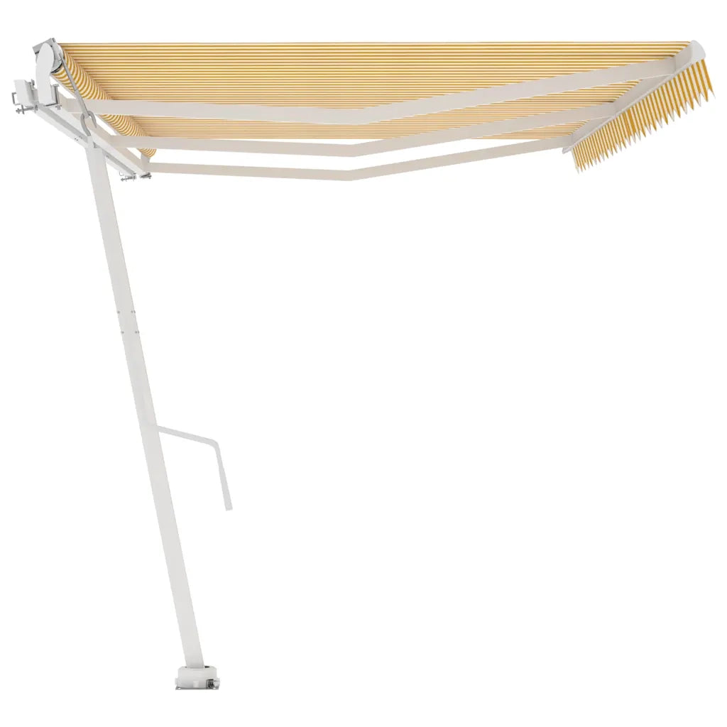 Tenda da Sole Autoportante Automatica 600x300 cm Gialla Bianca 3069608