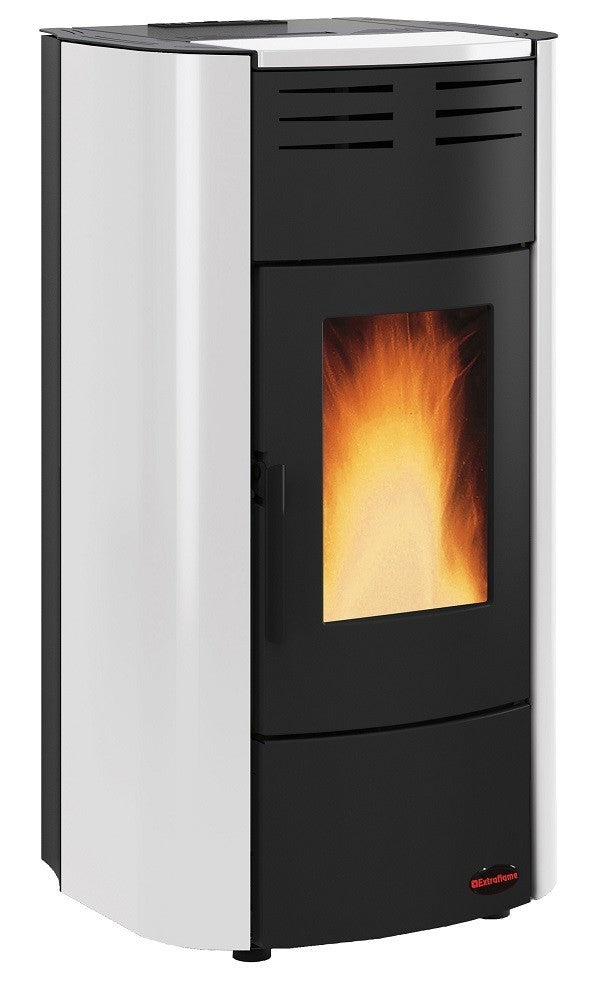 TERMOSTUFA STUFA A PELLET 20,3 KW RAFFAELLA IDRO H15 BIANCA NORDICA EXTRAFLAME