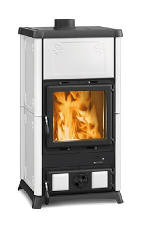 STUFA A LEGNA FEDORA 9,6kw 238m³ BIANCA RISCALDAMENTO CASA BASSE EMISSIONI