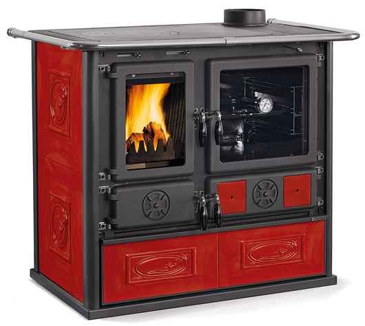 STUFA CUCINA A LEGNA NORDICA ROSA LIBERTY BORDEAUX DX