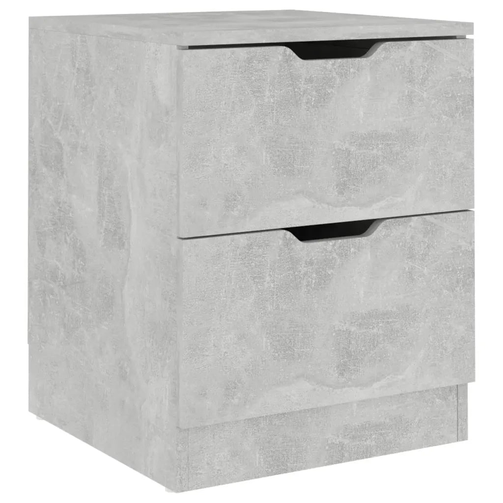 Comodino Grigio Cemento 40x40x50 cm in Truciolato cod mxl 30043