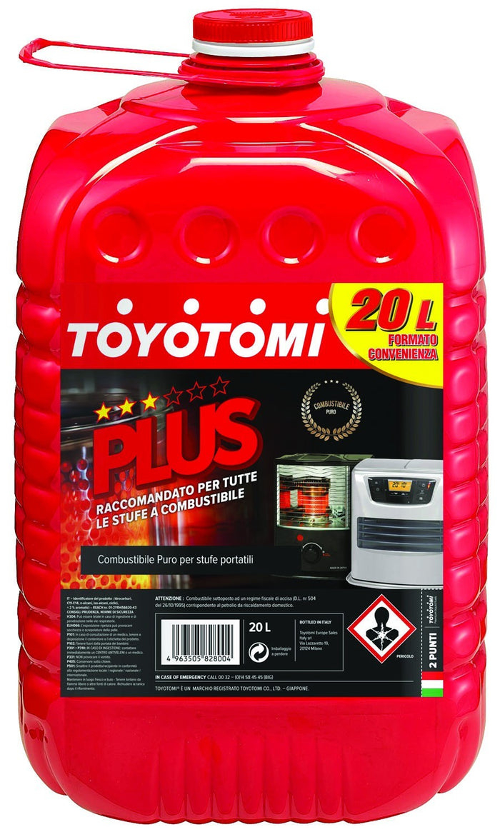 COMBUSTIBILE LIQUIDO TOYOTOMI PLUS 20 LT PER STUFE A COMBUSTIBILE ZIBRO