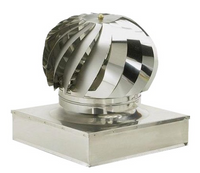 FUMAIOLO VENTOLINO INOX CAPPELLOTTO GIREVOLE RETTANGOLARE CM.32X42 COMIGNOLO