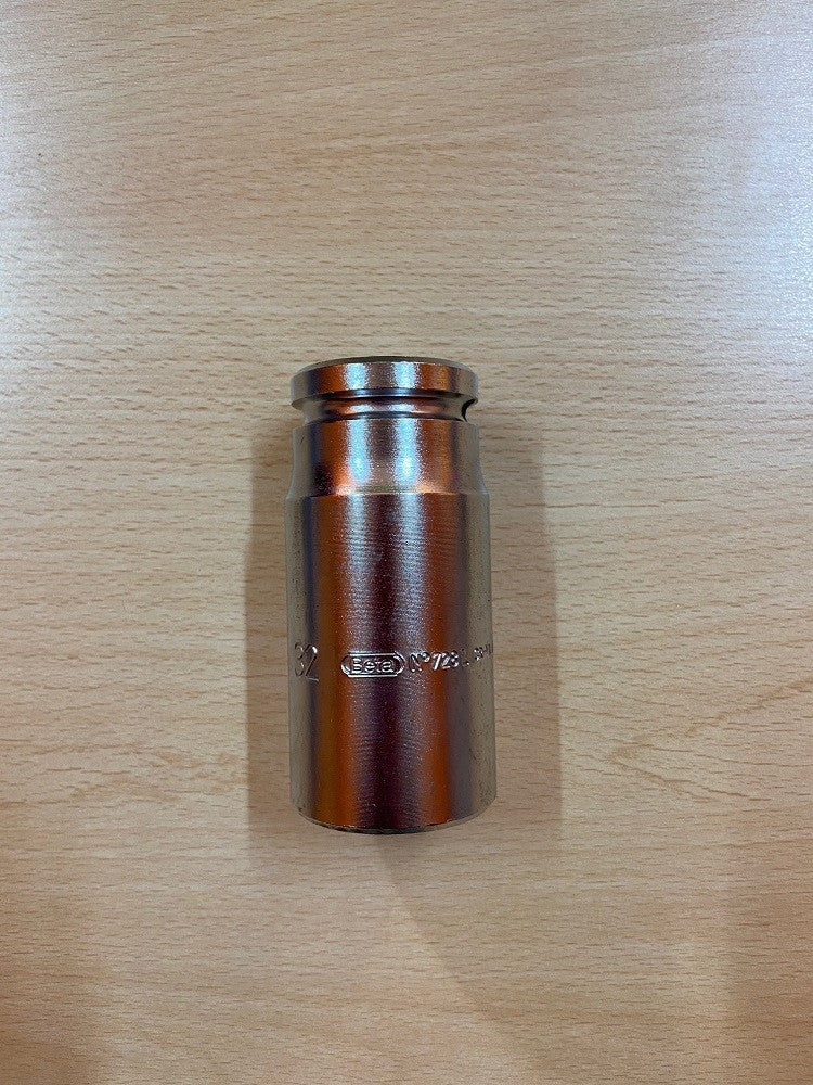 CHIAVE CHIAVI BETA 728 LS BUSSOLA PER MACCHINA CON ATTACCO QUADRO FEMMINA 3/4" DA 32mm CROMATA