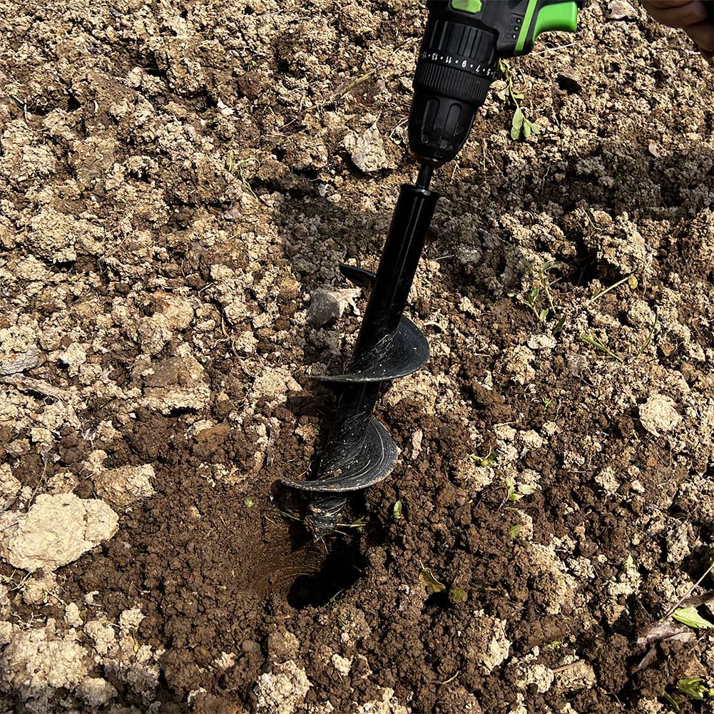 Punta Per Trivella Trapano Spirale da Giardino Diametro 8 cm Profondità di 16 cm