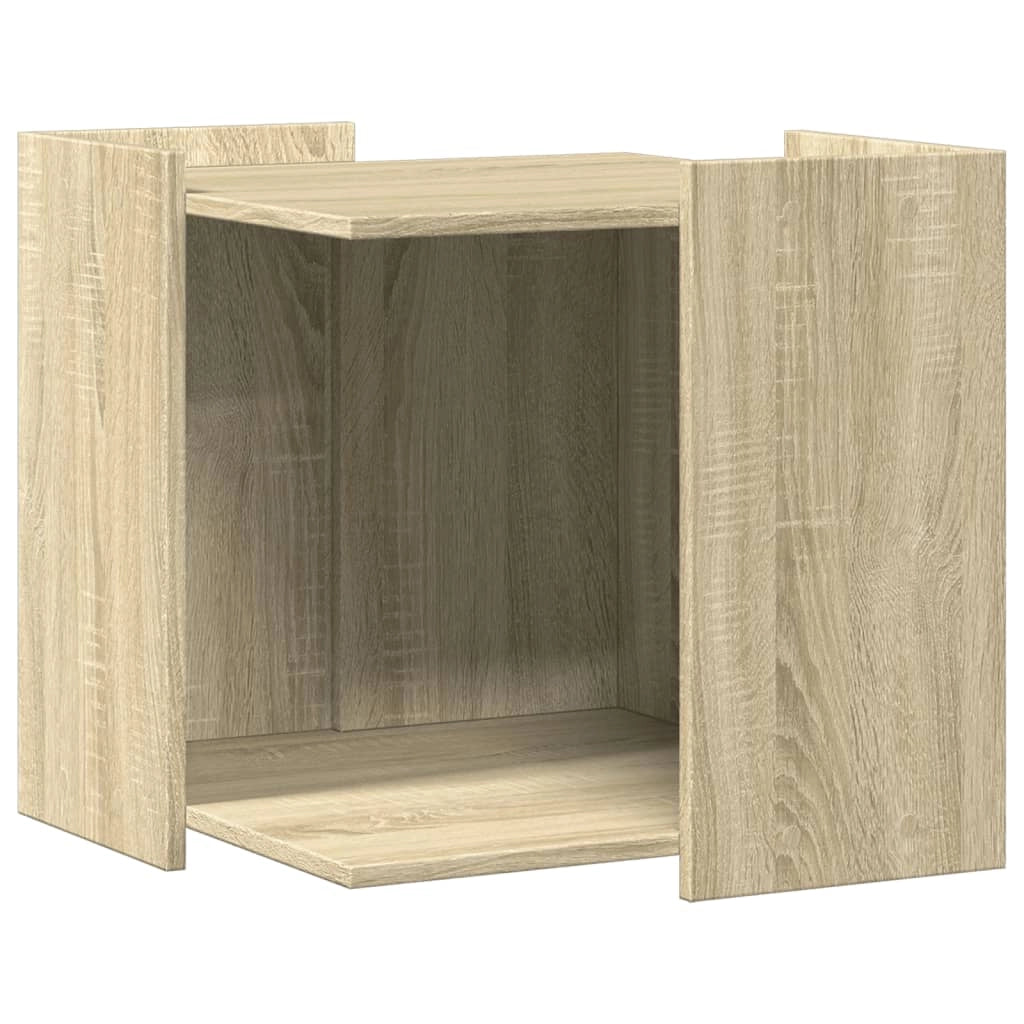 Mobiletto per lettiera per gatti in legno ingegnerizzato Sonoma marrone 02_0043340