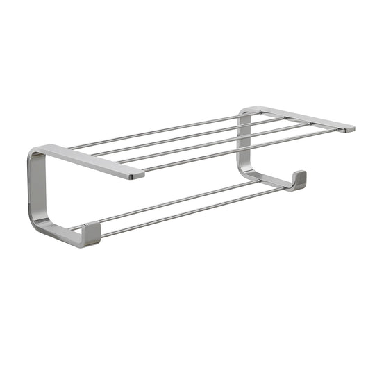 Mensola portasciugamani doppia da muro in ottone, acciaio inox e Cromall 3235 Gedy serie OUTLINE Cromato