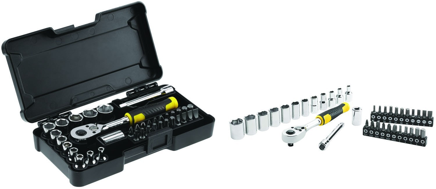 SET CRICCHETTO E CHIAVI A BUSSOLA STANLEY 37 PEZZI ATT.1/4 STMT82672-0