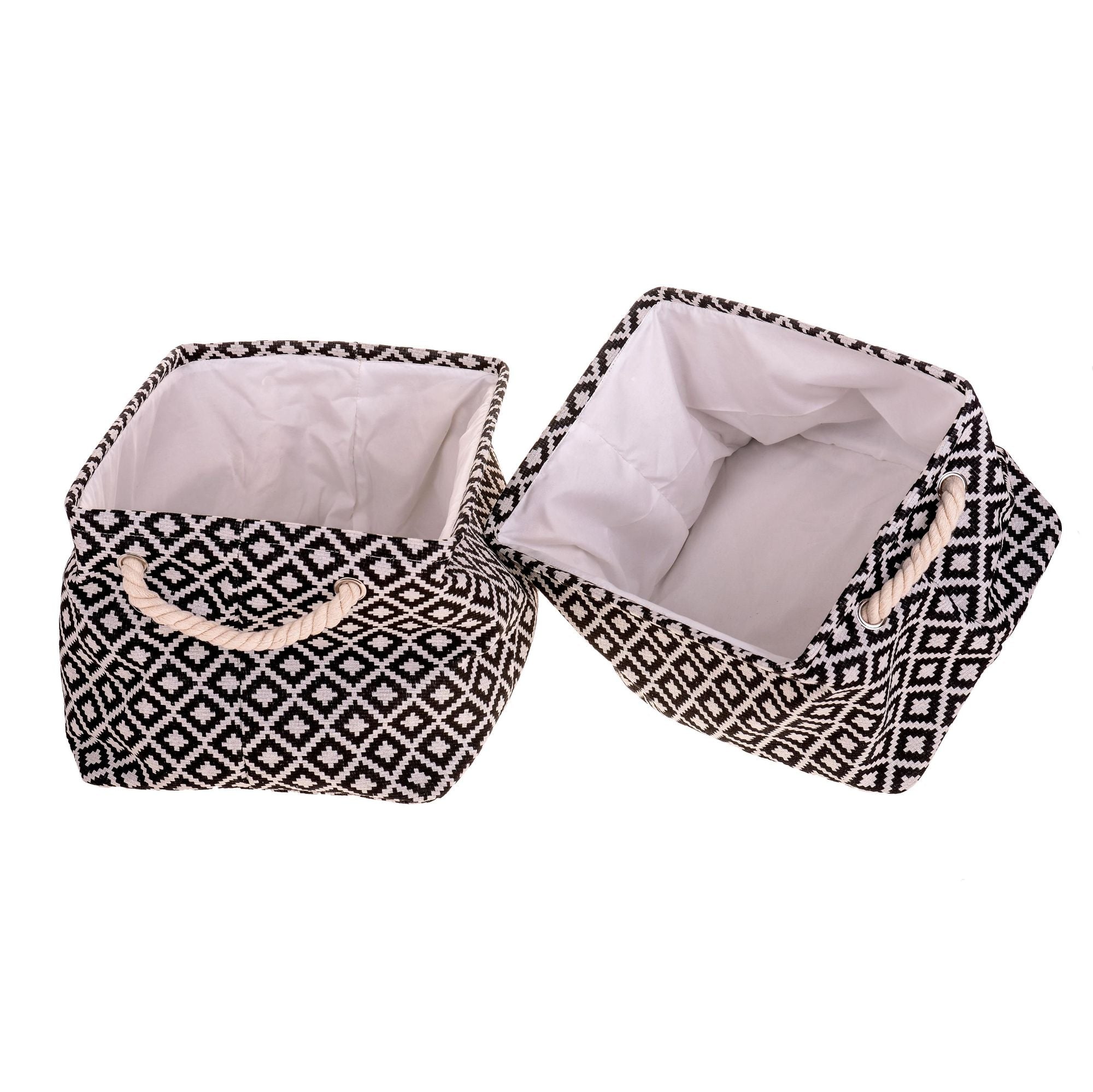 Set 2 Contenitori Tessuto 44x28H cm