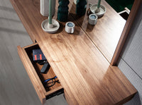 Specchio da parete rettangolare noce