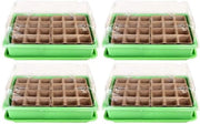 Impianto di Coltivo per Interno - 4 Cestelli Ripartibili - Adatto per 96 Vasi di Coltivo - 27 x 19 x 11 cm