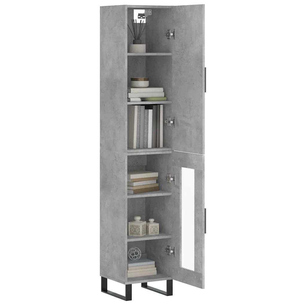 Credenza Grigio Cemento 34,5x34x180 cm in Legno Multistrato 3199069