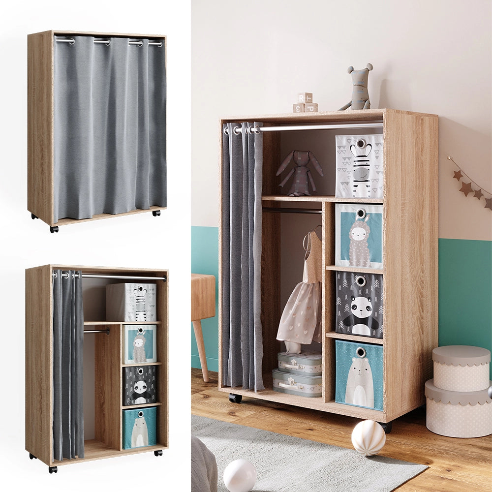 Vicco Armadio multifunzione Sonoma 100 x 146.6 cm con box pieghevole