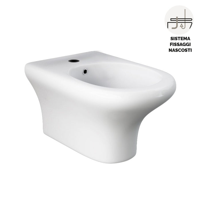 Bidet sospeso serie compact con fissaggio nascosto