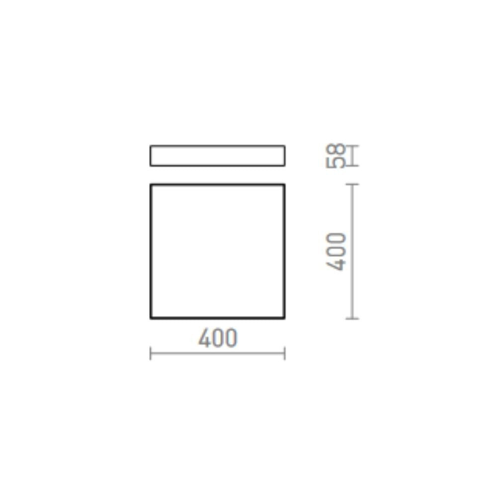Plafoniera LARISA SQ 40 da soffitto bianco  230V LED 50W  3000K