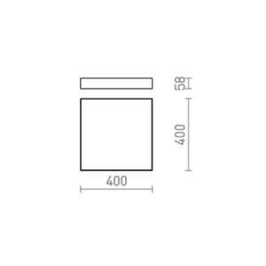 Plafoniera LARISA SQ 40 da soffitto bianco  230V LED 50W  3000K