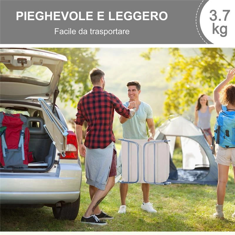 SDRAIO PIEGHEVOLE RECLINABILE CON CUSCINO DA GIARDINO SPIAGGIA BEIGE