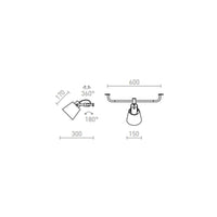 Lampada CHOUPETTE scorrevole da parete grigio nerastro tessuto/legno 230V E27 15W