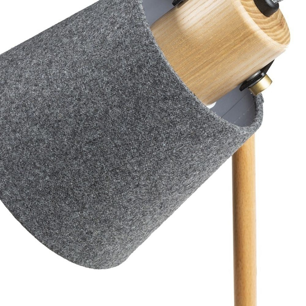 Lampada CHOUPETTE scorrevole da parete grigio nerastro tessuto/legno 230V E27 15W
