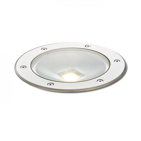Lampada FarettoTERRA da incasso acciaio inossidabile 230V LED 20W 120°IP65 3000K