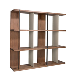 Ripiano in legno di noce e grigio