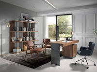 Ripiano in legno di noce e grigio